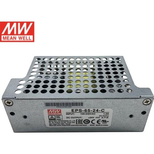 MEAN WELL EPS-65-24-C 65W 24V Switching Power Supply 110V/220VAC to 24V DC 2.71A Enclosed type power unit PSU with Cover