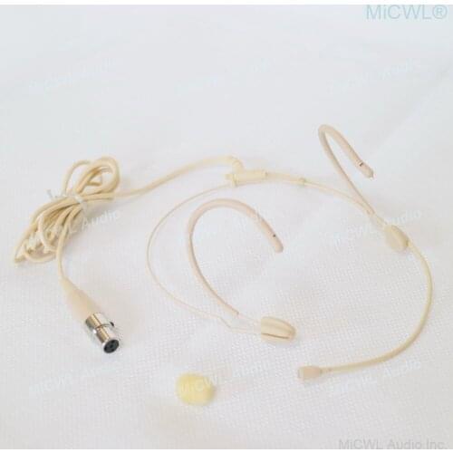 MiCWL M5 Beige HeadSet Microphone For Sennheiser G2 G3 G4 Shure ULX SLX PGX 4Pin AKG 3Pin Audio-Technica Wireless Microfone