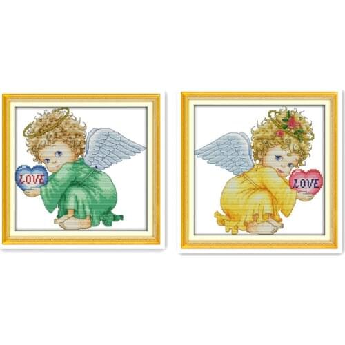 Cute little angel baby baby girl handmade diy embroidery cross stitch suite 11CT 14CT sewing small simple decorative painting