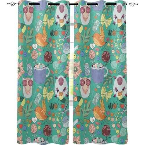 Cute Cartoon Animal Curtain Rod Living Room Bathroom Kitchen Decor Kids Curtain Panels With Grommets Window Curtain Panels Party