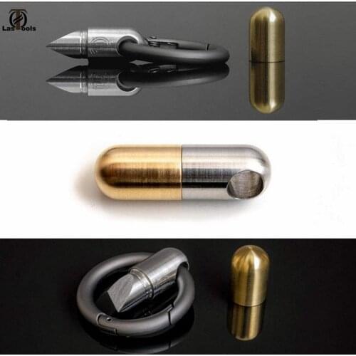 Microblade Pill Multi-Function Key Cutting Tool Portable Mini Tool Key Ring Pendant Tool Capsule bullet Knife Capsule Knife