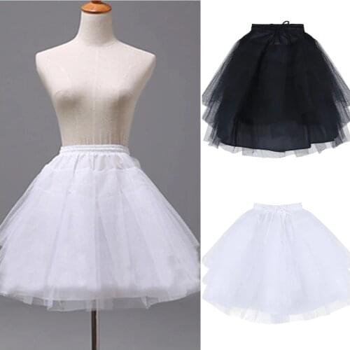White Toddler Petticoat Kids Girls 3 Layers Net Petticoat Underskirt Crinoline Slip for Wedding Flower Girls Dress Underskirt
