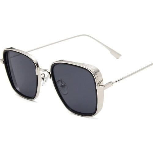New Thick-rimmed Metal Frame Sunglasses for Women Retro Trendy Spectacles High Quality Men Glasses