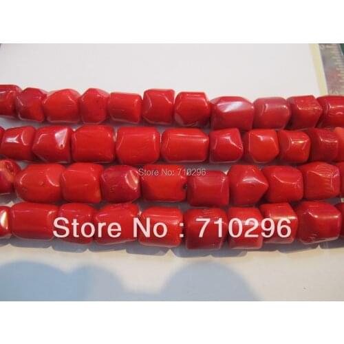 Wholesale 1string of 15.5" Sea Bamboo Coral Nugget Tube beads 10-15 mm nugget jewelry coral beads
