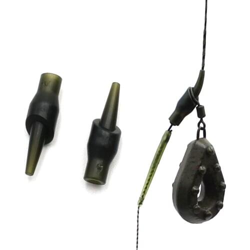 15PCS Run Rig Rubber for Carp Fishing Running Rig Leadcore Leaders Big Eye Swivel Anti Tangle Sleeve Carp Rig Material Tackle