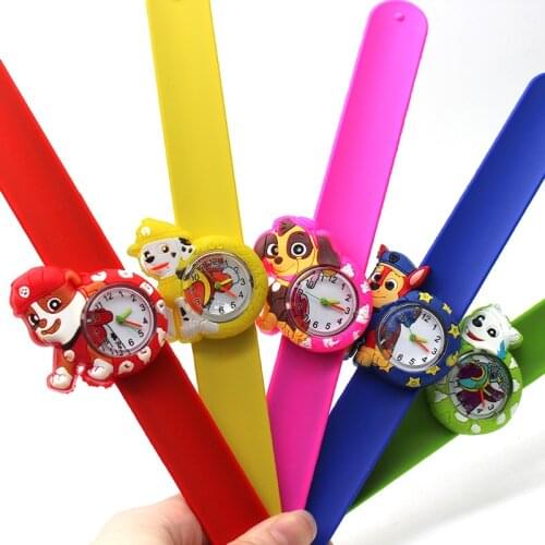 Paw Patrol New Childrens Cartoon Watch Wangwang Team Silicone Beating Bezel Student Watching Childrens Birthday Gift