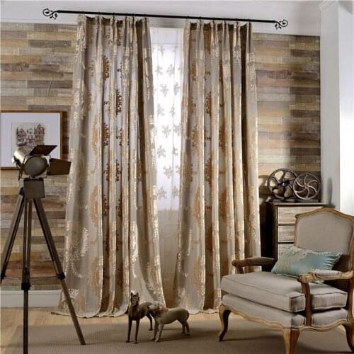 European Damask Flocked Jacquard Curtains for Living Room Luxury Drapes Shiny Velvet curtains for Bedroom Window Decoration