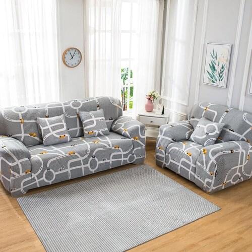 Universal 1/2/3/4 seater Sofa cover Big Elasticity Couch covers love-seat stretch Furniture Flexible slipcovers home printing
