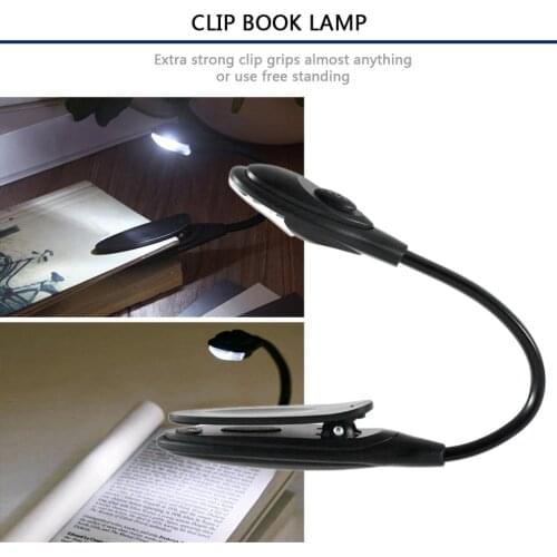 1pcs Mini Flexible Clip-On Bright Book Light Laptop White LED Book Reading Light Lamp Worldwide Newest Hot Search
