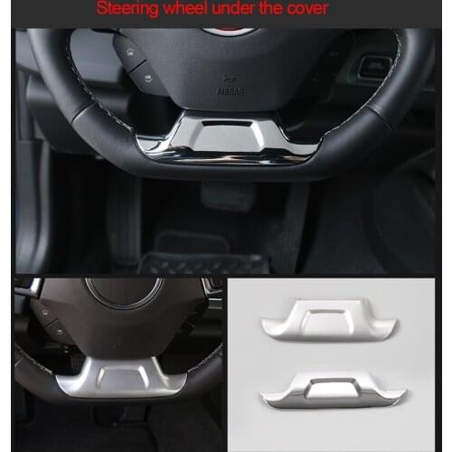 For Chevrolet Camaro Bumblebee 2016-2017 chrome Steering wheel under the trim strip silver 1pc