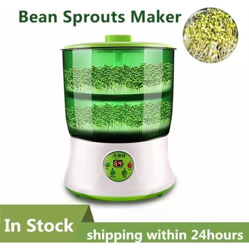 110/220V Automatic Bean Sprouts Maker Electric Germinator Green Bean Sprouts Machine Large Volume Intelligent Germinator Machine