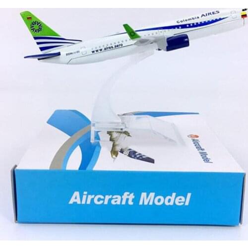 16CM B737-800 AVIANCA aires airlines 1/400 SCALE airplane model toys aircraft diecast plastic alloy plane gifts for kids