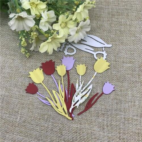 2pcs rose flower Metal Cutting Dies Stencils For DIY Scrapbooking Decorative Embossing Handcraft Die Cutting Template