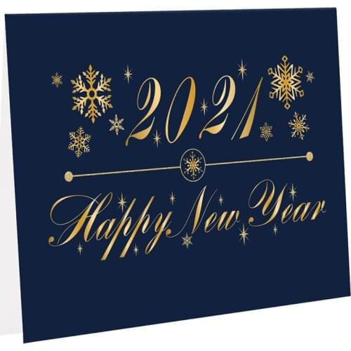 30pcs New Year Gift Cards with Envelopes Thicken White Cardboard Festival Gift Cards Handmade New Year Party Greeting Cards