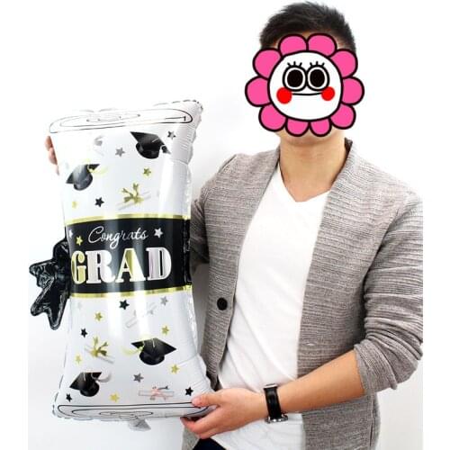 50pcs/lot congrats grad foil balloons student Graduation Ceremony party foil Ballons helium globos Doctorial diploma hat balloon