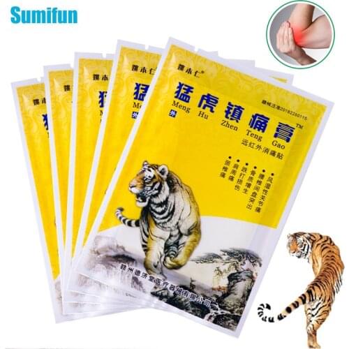 56Pcs/7Bags Tiger Balm Analgesic Arthritis Rheumatoid Patches Back Cervical Joint Knee Pain Relaxation Medical Herbal Plaster