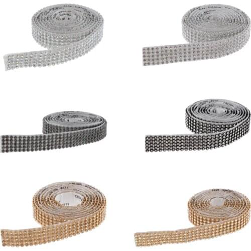 Acrylic Diamond Ribbon Mesh Band Rhinestone Roller Strass For