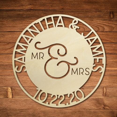 Ampersand Family Custom Mr and Mrs Wood Wall Sign Home Decor Rustic Gallery Wall Art Personalized Wooden Signs Anniversary Gift