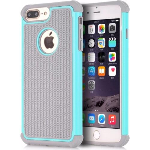Case for iPhone 6 6S 7 Plus,PC+TPU Dual Protection Full-Body Protect Case for iPhone 7 Shockproof Cover Shell w/Screen Protector