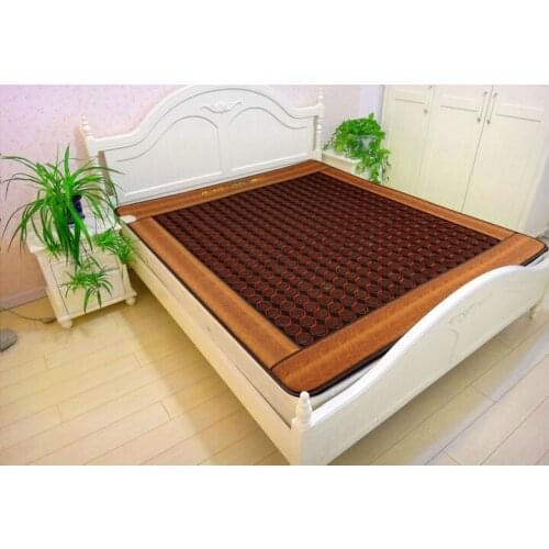 Far Infrared Tourmaline Heating Mattress electric heat Germanium stone tourmaline mattress Free Gift eye cover