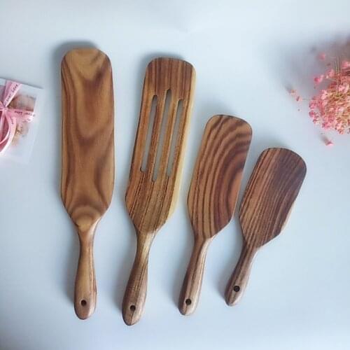 Wooden Spatula for Cooking Salad Mixing,Nonstick Kitchen Serving Utensils,Drain Spatulas Set,Salad Blending Spatula & Tong Mix