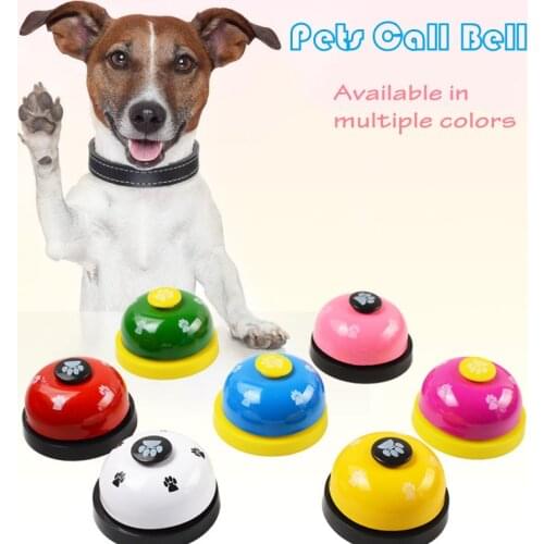Pet Toy Training Called Dinner Small Bell Footprint Ring Dog Toys For Teddy Puppy Pet Call Pet accessories