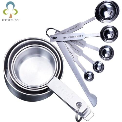 Measuring Cups Premium Stackable Kitchen Measuring Spoon Scoop Set Stainless Steel Measuring Cups and Spoons Set ZXH