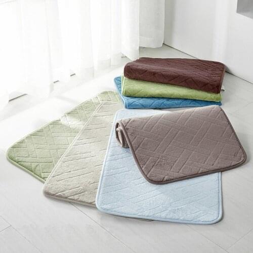 Bath Mat Bathroom Non-Slip Rug Kitchen Absorbent Microfiber Shower Mat Room Door Mat Floor Mat Tapis Salle De Bain Solid Color