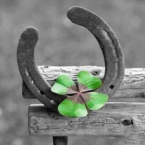 Square/Round Diamond 5D DIY Diamond Painting "Four Leaf Clover" Embroidery Cross Stitch Mosaic Home Decoration Lucky Gift