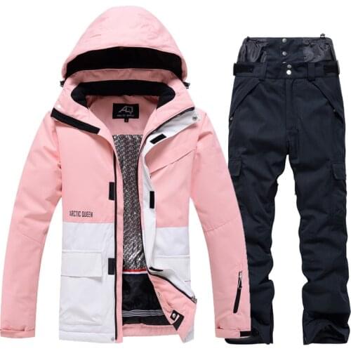 Ski Suit Women skiing clothes Winter Outdoor Warm Windproof Waterproof Jacket And Pants Set Female Snowboarding Suits Snow Sport