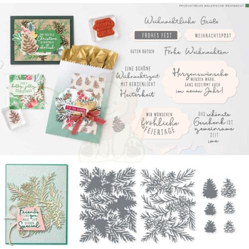 Christmas Tree Leaves Metal Cutting Dies Stamp Scrapbooking Diary Decorate Embossing Greeting Card Handmade 2021 New Arrival