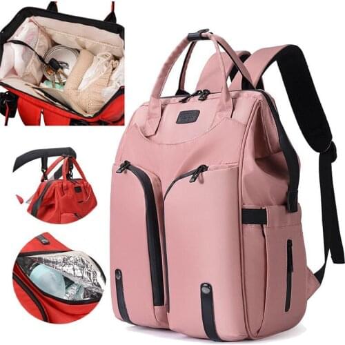 Multifunction Ladies Diaper Bags Women Backpacks Large Capacity Mommy Bags Baby Changing Waterproof Shoulder Backpack bb50