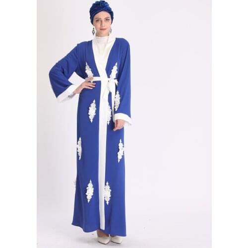 Muslim Abaya Beading Cardigan Dress Nida Vestido Kimono Long Robe Gowns Tunic Jubah Ramadan Eid Arab Islamic Turkey