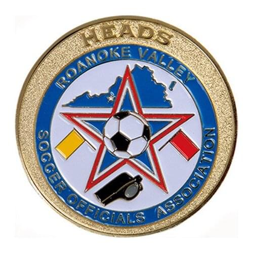 Custom football match soft Enamel Challenge coin