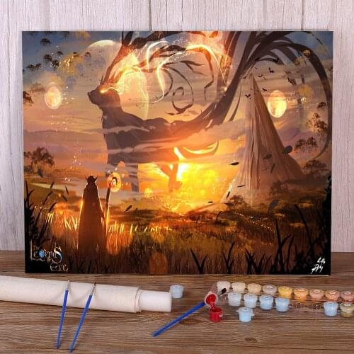 Scenery Something Beautiful Painting By Numbers Complete Kit Oil Paints 50*70 Canvas Pictures Paintings Kids Drawing