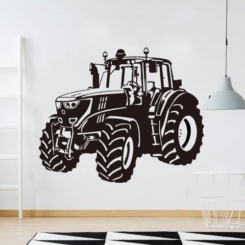 Farm Tractor Wall Sticker Kids Room Bedroom Driving Tractor Car Vehicle Wall Decal Living Room Vinyl Decor