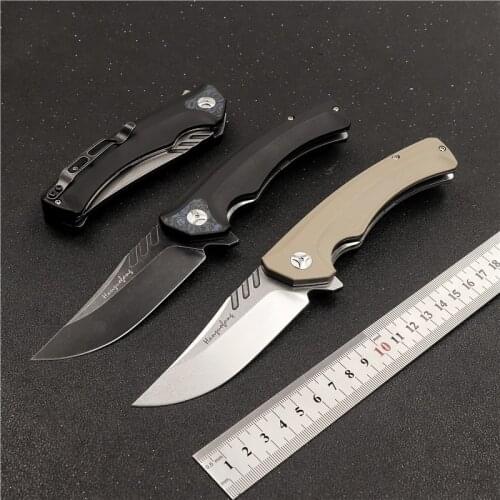 New Folding Knife Outdoor Camping D2 Blade Sharp High Hardness Pocket Hunting Knife Tactical Self Defense EDC Tool Kitchen Knife