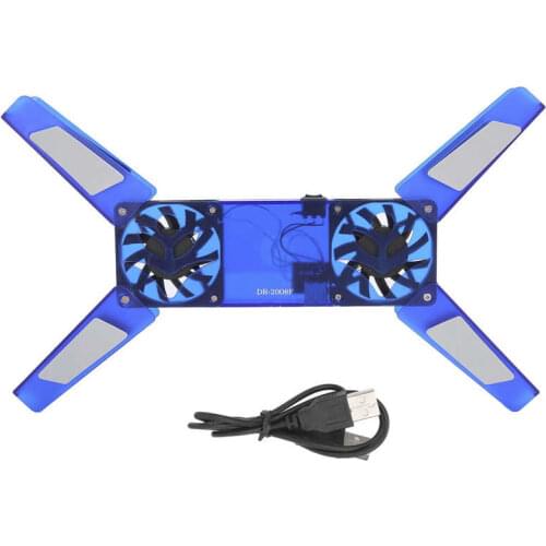 Laptop Cooling Stand Dual Fan Foldable Cooler Pad USB Cable Computer Supplies DR-2008F Laptop Cooling Stand