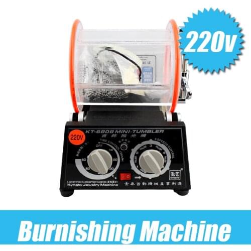 Diy jewelry making Professional 220V Mini Tumbler Rotary Tumbler Jewelry Polisher finisher Machine with Free Polishing Bead