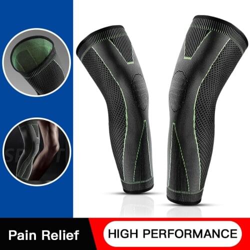 Drop Ship From USA Mumian Elasticity Long Knee Protector Brace Leg Sleeve Knee Pads Calf Support Brace Protector Warm Sport Knee