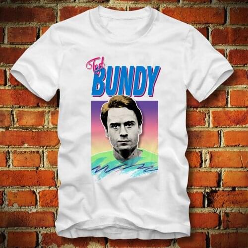 Serial Killer Ted Bundy Shirt Retro Aesthetic Style Burn Bundy Execution Day Camiseta Tshirt Drop Shipping Lady Tee Shirts