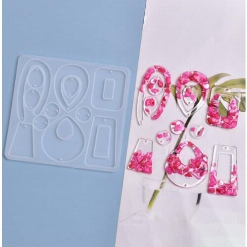 DIY Crystal Epoxy Mold Earrings Pendant Creative Handmade Multi-Specification Jewelry Silicone Mold