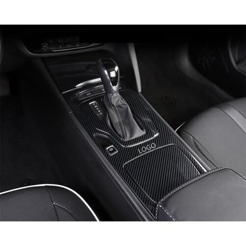 Stainless Steel Carbon Fibre Brush Black Interior Moulding Gear Shift Cup Protective Frame For Buick Regal 2017 18 19 AAA542