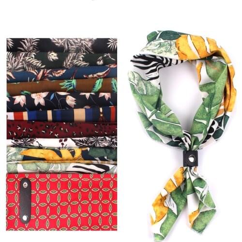 Sring Summer Scarf For Women Casual Mens Scarves 60*60 cm Square Striped Hanky Wrap Fashion Floral Pocket Square For Party