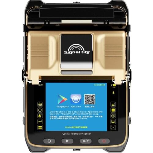 AI-8C Update from AI-8 Signal Fire Automatic Optical Fiber Fusion Splicer Intelligent FTTH Optic Fiber Welding Splicing Machine