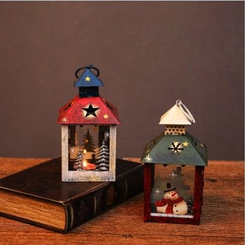 European Retro Wrought Iron Windproof Candle Holder Garden Windproof Lamp Wedding Decoration Christmas Wind Lamp Candlestick