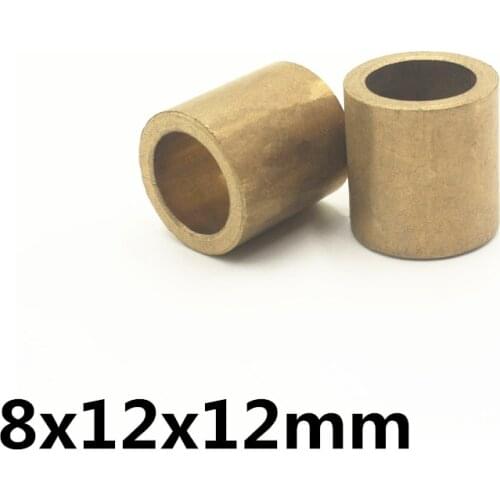 10pcs 8x12x12 mm FU-1 Powder Metallurgy oil bushing porous bearing Sintered copper sleeve 081212