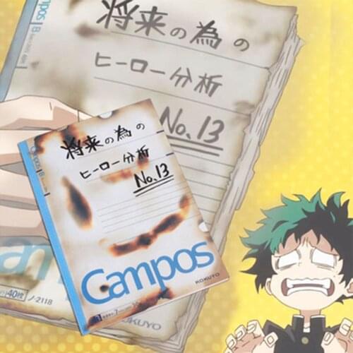 Anime My Hero Academia NoteBook Deku Midoriya Izuku Burned Accessory Book Props School Supplies Office Supplies Note Book Gift