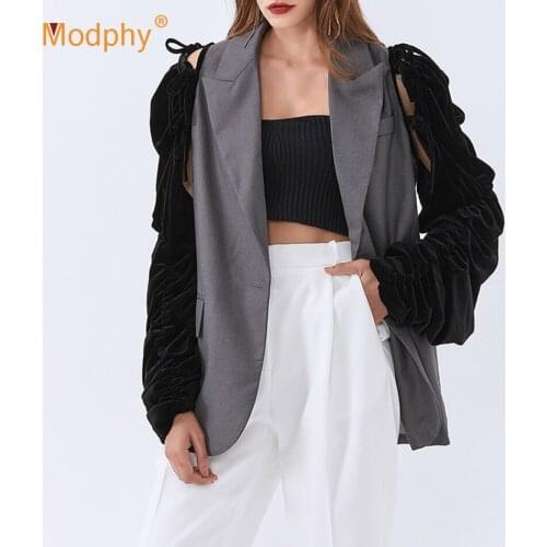 Streetwear Detachable Long Sleeve Women Blazer Coat Casual Single Button Loose Jacket 2020 Autumn Female Fashion Clothing New
