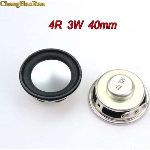 ChengHaoRan 1pcs Speaker Horn 3W 4R Diameter 4CM 40mm Mini Amplifier Rubber Gasket Loudspeaker Trumpet